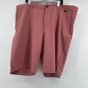 Travis Mathew Men's Sand Harbor Stretch Golf Casual Shorts Red Garnet 10" 40 NWT